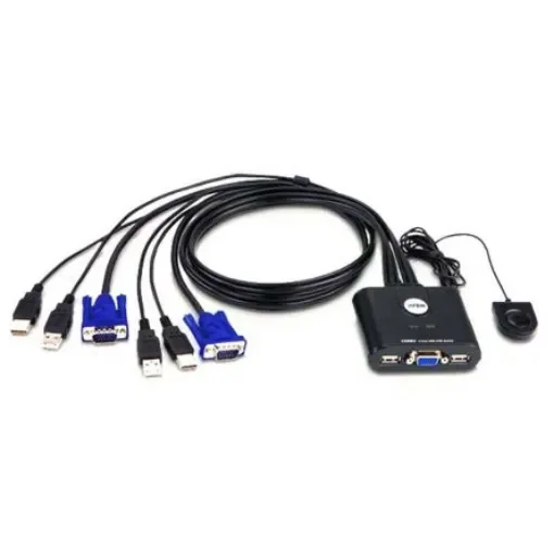 Aten 2 Port USB VGA KVM Switch, 2048 x 1536 Maximum Resolution - CS22U product image