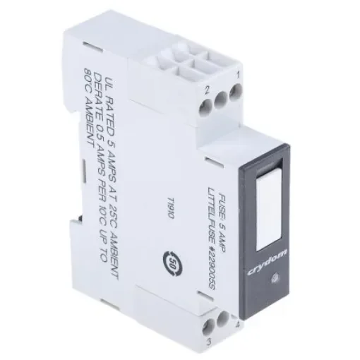 Sensata Crydom GMS Series Solid State Relay, 5 A rms Load, DIN Rail Mount, 280 V ac Load, 32 V dc Control - 84130105 product image