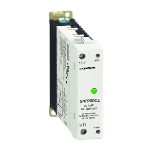 Sensata / Crydom GNR Series Solid State Relay, 10 Arms Load, DIN Rail Mount, 600 V rms Load, 260 V ac Control - GNR10ACZ product image