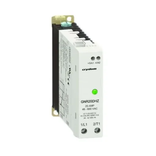 Sensata Crydom GNR Series Solid State Relay, 20 A rms Load, DIN Rail Mount, 600 V rms Load, 32 V dc Control - GNR20DHZ product image