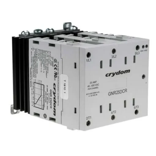 Sensata Crydom GNR Series Solid State Relay, 25 A rms Load, Panel Mount, 600 V rms Load, 32 V dc Control - GNR25DCR product image