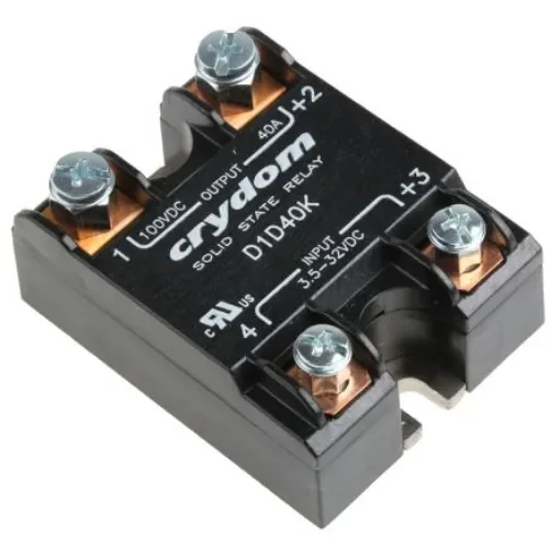 Sensata Crydom 1-DC Series Solid State Relay, 40 A dc Load, Panel Mount, 100 V dc Load, 32 V dc Control - D1D40K product image