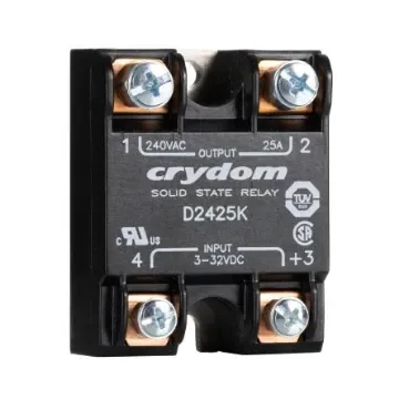 Sensata Crydom Series 1 Series Solid State Relay, 25 A rms Load, Panel Mount, 280 V dc Load, 32 V dc Control - D2425K product image