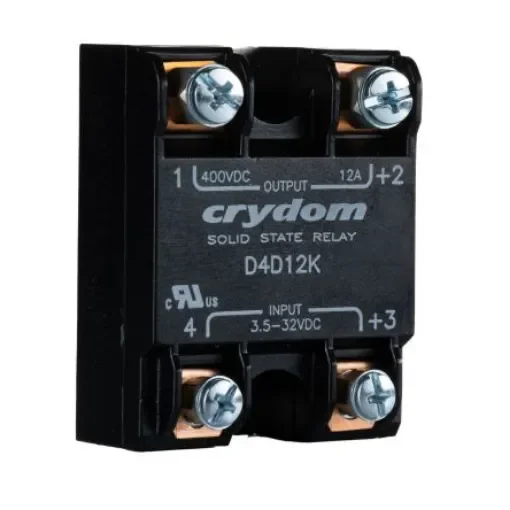 Sensata Crydom 1-DC Series Solid State Relay, 12 A dc Load, Panel Mount, 400 V dc Load, 32 V dc Control - D4D12K product image