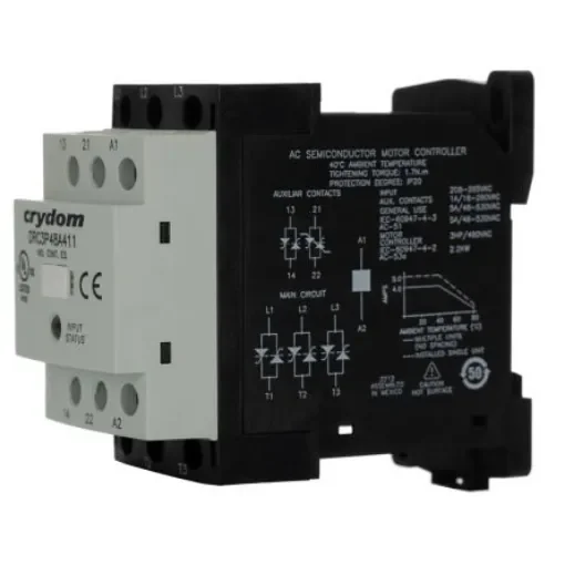 Sensata Crydom DRC Solid State Contactor, 3-Pole, 1.75 kW, 230 V ac - DRC3P48A411 product image