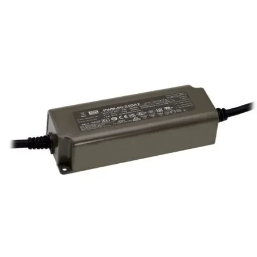 MEAN WELL LED Driver, 12V Output, 60W Output, 5A Output, Constant Voltage Dimmable - PWM-60-12DA2 product image