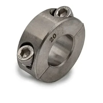 RS PRO Shaft Collar, Two Piece, Clamp Screw, Bore 25mm, OD 45mm, W 15mm, Stainless Steel 304 - 145643 product image