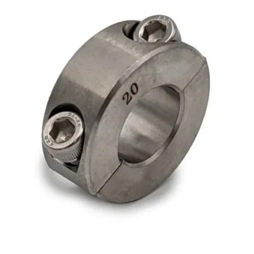 RS PRO Shaft Collar, Two Piece, Clamp Screw, Bore 25mm, OD 45mm, W 15mm, Stainless Steel 304 - 145643 product image