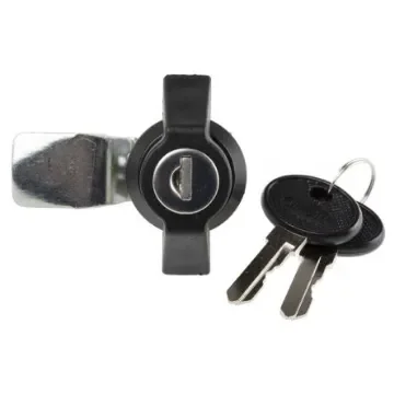 RS PRO Black Cabinet Lock, 8.5mm Panel-to-Tongue, 22.2 x 20.2mm Cutout, Key Unlock - 1461794 product image