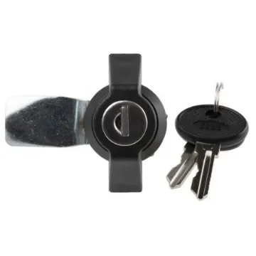 RS PRO Black Cabinet Lock, 14.5mm Panel-to-Tongue, 22.2 x 20.2mm Cutout, Key Unlock - 1461797 product image