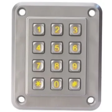 EOZ IP67 12 Key ZAMAK 5 Illuminated Anti Vandal Keypad - S.12100.241 product image