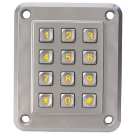 EOZ IP67 12 Key ZAMAK 5 Illuminated Anti Vandal Keypad - S.12100.241 product image