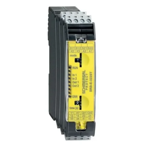 Schmersal SRB E, Multi-function SRB-E Emergency Stop Safety Relay, 24V dc, Single/Dual-Channel, 3 Safety Contacts - SRB-E-322ST product image