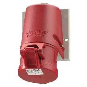 MENNEKES IP44 Red Wall Mount 3PN+E Socket, Rated At 16A, 400 V - 27004 product image
