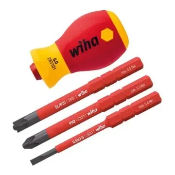 Wiha Driver Bit Set 4 Pieces, Phillips, Pozidriv, Slotted - 41230 product image