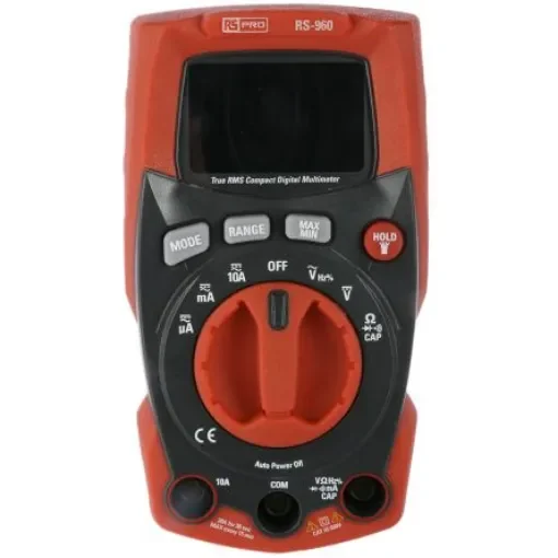 RS PRO RS-960 Handheld Digital Multimeter, True RMS, 10A ac Max, 10A dc Max, 600V ac Max - 1469085 product image