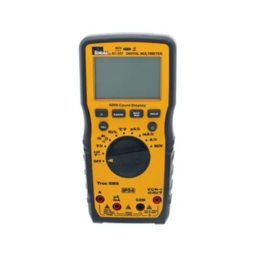 Ideal Industries 61-347 Handheld LED Multimeter, 10A ac Max, 10A dc Max, 1000V ac Max product image