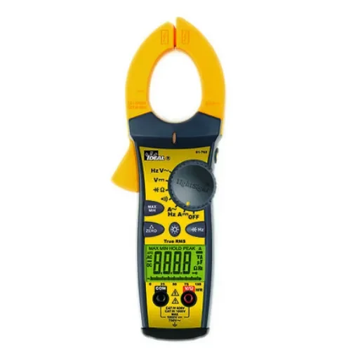 Ideal Industries 61-765 Clamp Meter, 660A dc, Max Current 660A ac CAT III 1000 V, CAT IV 600 V product image