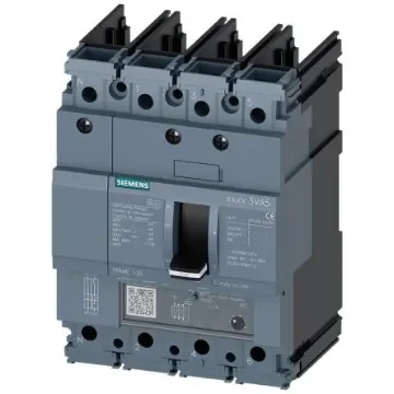 Siemens, SENTRON MCCB Molded Case Circuit Breaker 4P 50A, Breaking Capacity 5 kA, Cable Mount, Panel Mount - 3VA5150-4EF41-0AA0 product image