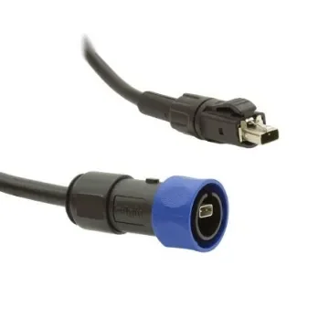 BulginSPE 4000, 1m, Black SPE to Male SPE Female, Terminated Polyurethane, PVC Sheath - PXPSPE4030/1M/26 product image