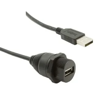 Bulgin USB 2.0, Female USB A to Male USB A, 2m - PXP0023/A/2M00/A product image