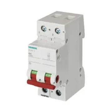 Siemens 2P Pole Isolator Switch - 63A Maximum Current - 5TL1263-1 product image