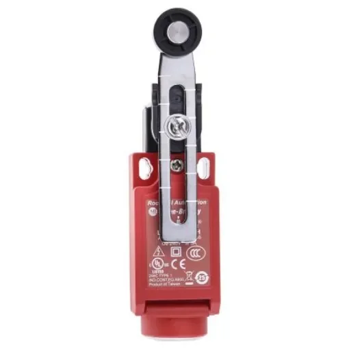 Allen Bradley Guardmaster 440P Series Adjustable Roller Lever Limit Switch, NO/NC, IP66, SPST, Glass Filled PBT Housing - 440P-CALS11B product image