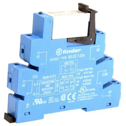 Finder 38 Series Interface Relay, DIN Rail Mount, 12V dc Coil, DPDT, 2-Pole, 8A Load - 38.52.7.012.0050 product image