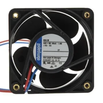 ebm-papst 620 Series Axial Fan, 24 V dc, DC Operation, 30m³/h, 1.5W, 60 x 60 x 25mm - 624M-RS0 product image