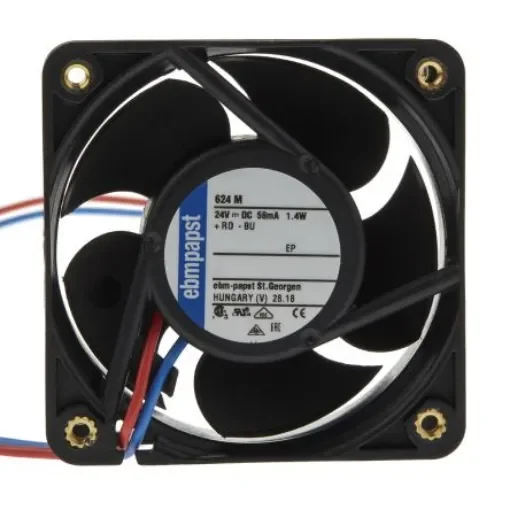 ebm-papst 620 Series Axial Fan, 24 V dc, DC Operation, 30m³/h, 1.5W, 60 x 60 x 25mm - 624M-RS0 product image