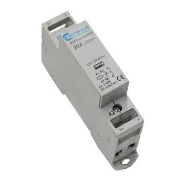 Europa EUC Contactor, 230 V ac Coil, 2-Pole, 20 A, 4 kW, 1NO + 1NC, 240 V ac - EUC1-20-NONCP product image