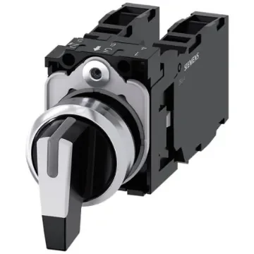 Siemens Latching Toggle Switch - (1NO) 32.3mm Cutout Diameter 3 Positions - 3SU1150-2CM60-1NA0 product image