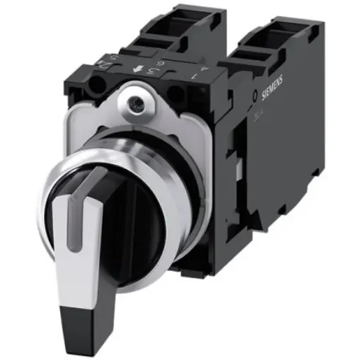 Siemens Latching Toggle Switch - (1NO) 32.3mm Cutout Diameter 3 Positions - 3SU1150-2CM60-1NA0 product image
