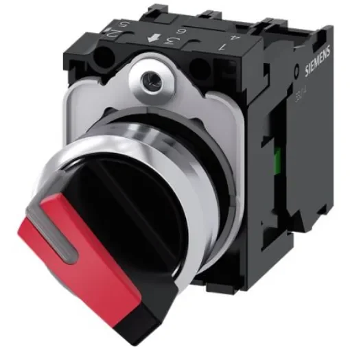 Siemens Latching Toggle Switch - (1NO) 32.3mm Cutout Diameter 2 Positions - 3SU1152-2BF20-1MA0 product image