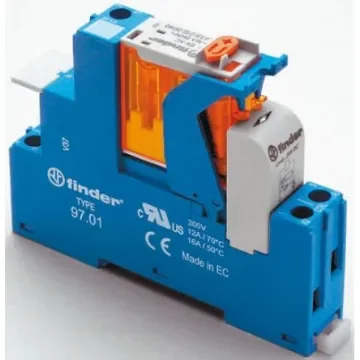 Finder 4C Series Interface Relay, DIN Rail Mount, 230V ac Coil, SPDT, 1-Pole - 4C.01.8.230.0060SPA product image