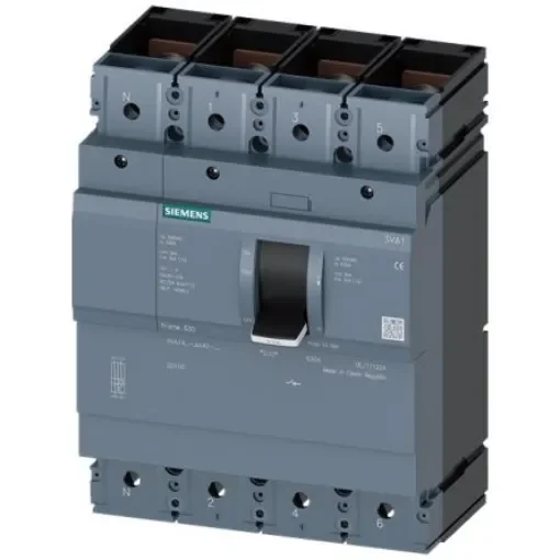 Siemens Switch Disconnector, 4 Pole, 500A Max Current, 500A Fuse Current - 3VA1450-1AA42-0AA0 product image