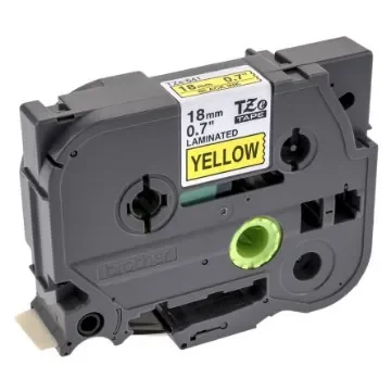Brother Black on Yellow Label Printer Tape, 8 m Length, 18 mm Width - TZe-641 product image