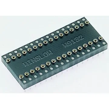 Winslow Straight Through Hole Mount 15.24 mm, 2.54 mm Pitch IC Socket Adapter, 24 Pin Female DIP to 24 Pin Male DIP - W9114RC product image