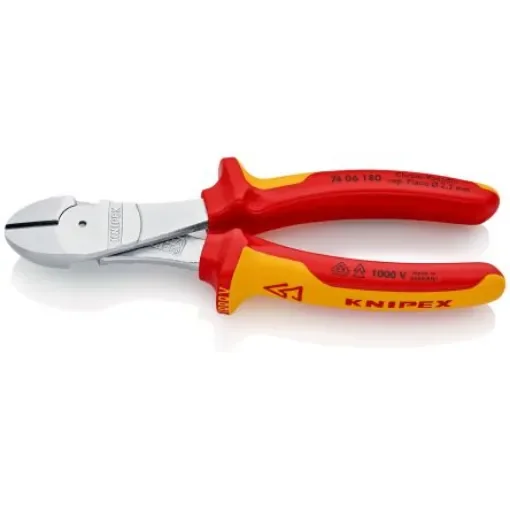 Knipex Knipex VDE/1000V Insulated High Leverage Diagonal Cutter - 74 06 180 product image