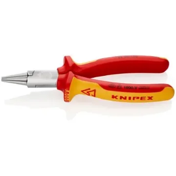 Knipex 20 06 Flat Nose Pliers, 160 mm Overall, Pointed, Straight Tip, VDE/1000V, 30mm Jaw - 22 06 160 product image