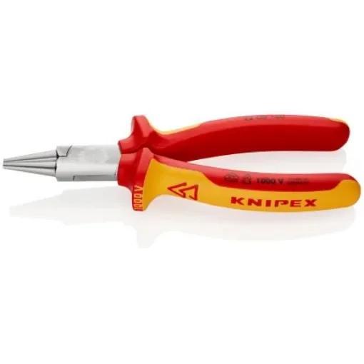 Knipex 20 06 Flat Nose Pliers, 160 mm Overall, Pointed, Straight Tip, VDE/1000V, 30mm Jaw - 22 06 160 product image