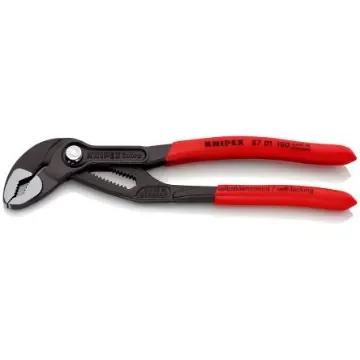 Knipex Cobra® Water Pump Pliers, 180 mm Overall, Flat, Straight Tip, 36mm Jaw - 87 01 180 product image