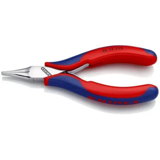 Knipex 35 12 Electronics Pliers, Flat Nose Pliers, 115 mm Overall, Flat, Straight Tip, 22,5mm Jaw - 35 12 115 product image