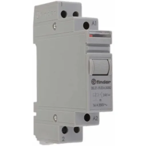 Finder DIN Rail Latching Modular Step Relay, 24V dc Coil, 16A Switching Current, SPST-NO - 20.21.9.024.0000 product image