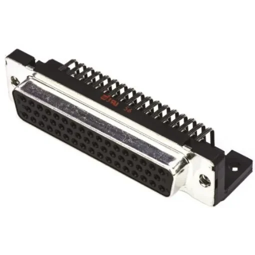 HARTING D-Sub Standard 50 Way Right Angle Through Hole D-sub Connector Socket, 2.76mm Pitch, with M3 Threaded Inserts - 09665127601 product image