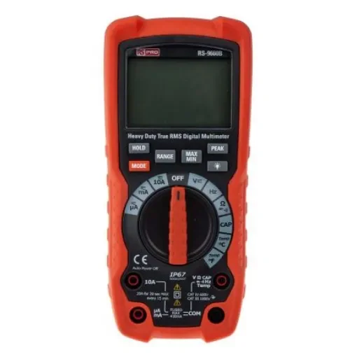 RS PRO RS-9660B Handheld Digital Multimeter, True RMS, 10A ac Max, 10A dc Max, 1000V ac Max - 1611629 product image