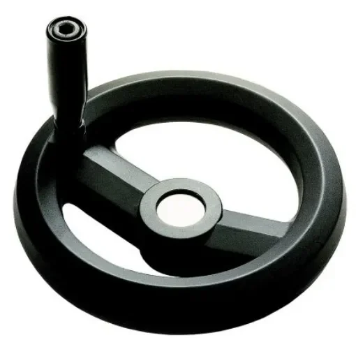 RS PRO Black Glass-Fibre Reinforced Technopolymer Hand Wheel, 200mm diameter - 1612000 product image