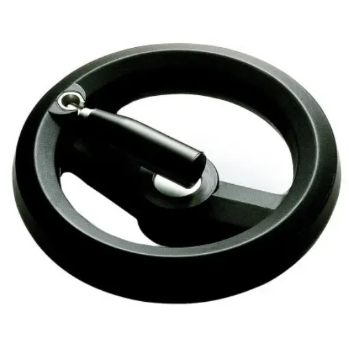 RS PRO Black Glass-Fibre Reinforced Technopolymer Hand Wheel, 100mm diameter - 1612003 product image