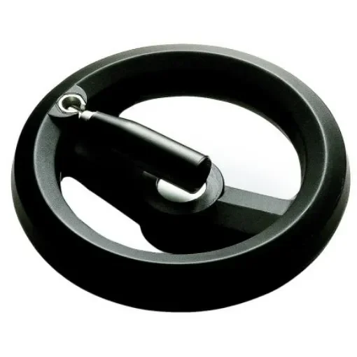 RS PRO Black Glass-Fibre Reinforced Technopolymer Hand Wheel, 100mm diameter - 1612004 product image