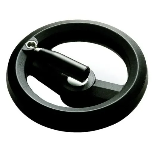 RS PRO Black Glass-Fibre Reinforced Technopolymer Hand Wheel, 126mm diameter - 1612006 product image